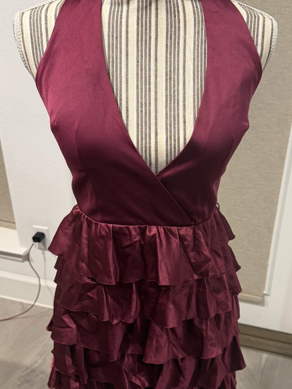 NWT Max and Cleo burgundy cocktail dress